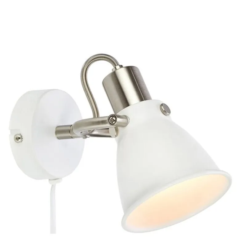 Alton vegglampe 20 cm hvit/krom
