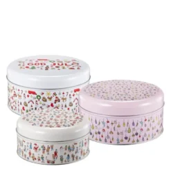 Anette Moi kakeboks 3 stk 17 + 20 + 22,5 cm Juledekor