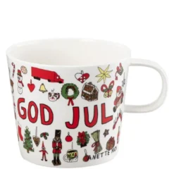 Anette Moi krus 27 cl God jul hvit