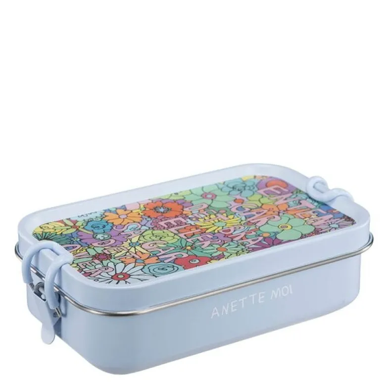 Anette Moi lunsjboks 1L Blomster bra blå