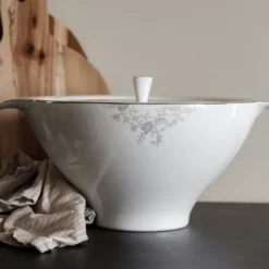 Angelina Platinum lokk til terrin 23 cm hvit