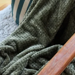Anni fleece teppe 130x170 cm grønn