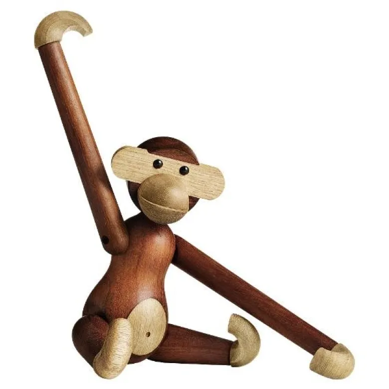 Apekatt teak/limba 20 cm