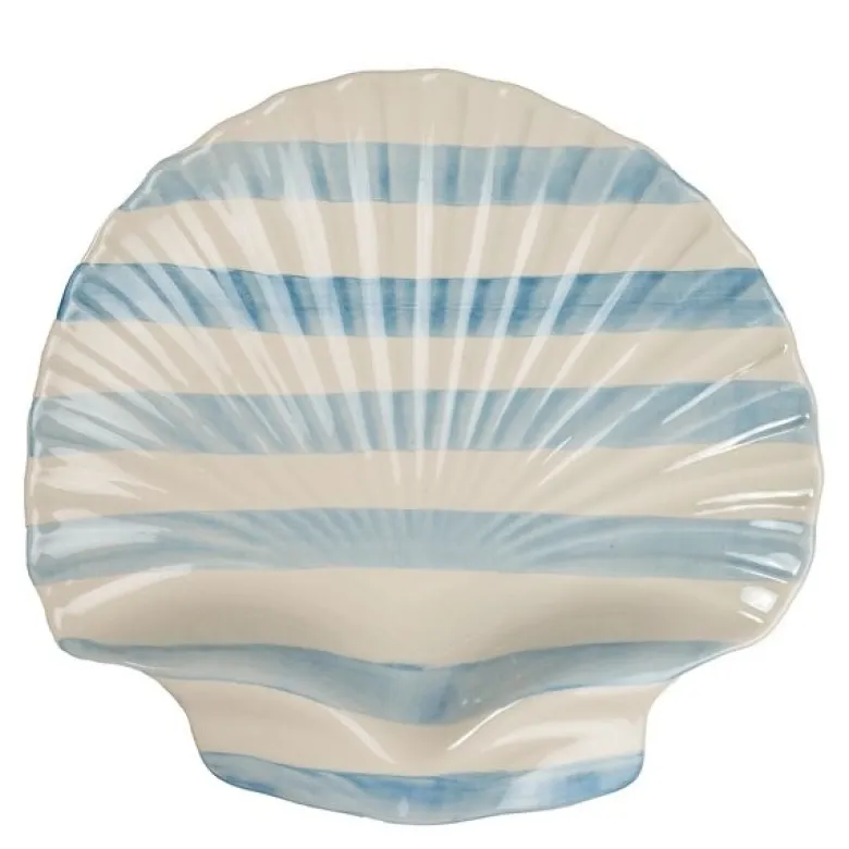 Armona serveringsfat 32,5 cm stripe lys blå/hvit