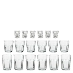 Atelier garnit glassett 18 deler 6x36 cl + 6x28 cl + 6x5 cl