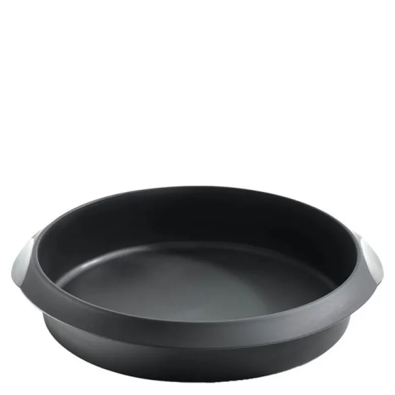 Bakeform i silikon rund 26 cm svart