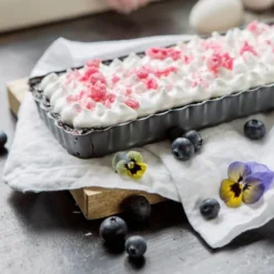 Baking rektangulær paiform med løs bunn 36,5x10,5 cm karbonstål