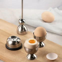 Basis eggeglass 4,5 cm børstet stål