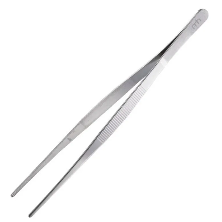 Basis matpinsett 25 cm børstet stål
