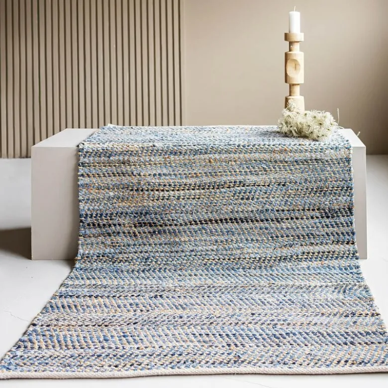 Bay denim ryeteppe 130x190 cm denimblå