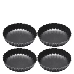 BAYk bakeform 9 cm 4 stk mørk grå