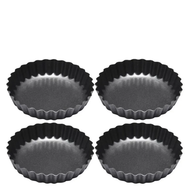 BAYk bakeform 9 cm 4 stk mørk grå