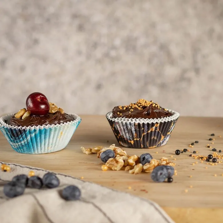 bAYk muffinsform 7 cm 50 stk blå/hvit