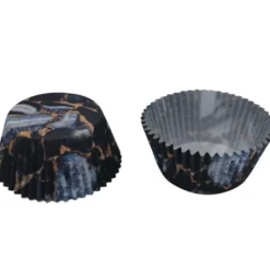 bAYk muffinsform 7 cm 50 stk svart/gull