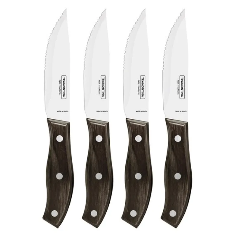 BBQ by Hellstrøm biffkniver 4 deler 23,8 cm natur