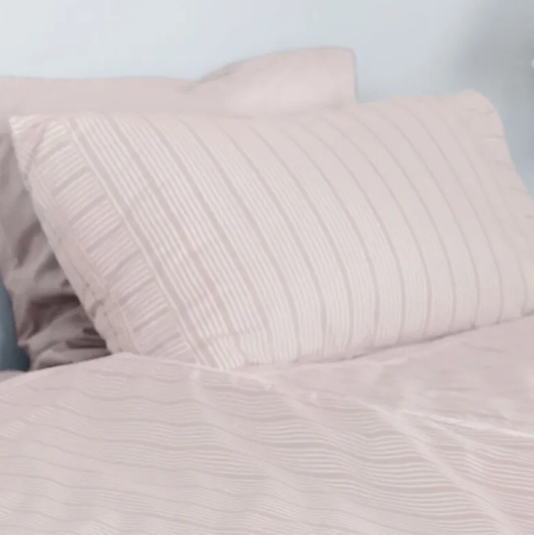 Bedding Collection putetrekk 60x63 cm 2 stk powder rose stripes