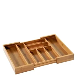 Bestikkskuff justerbar 57x45x5 cm bambus