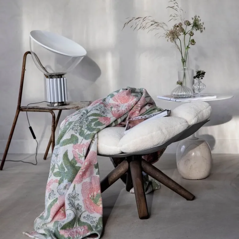 Bettys tulpaner pledd 140x170 cm rosa
