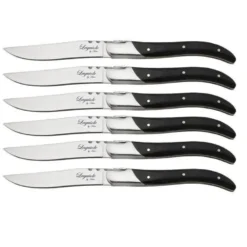 Biffkniv 6 deler svart tre