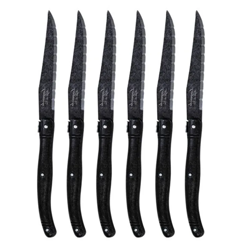 Biffkniver 23 cm 6 stk stonewash