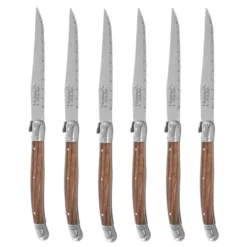 Biffkniver 23 cm 6 stk wood