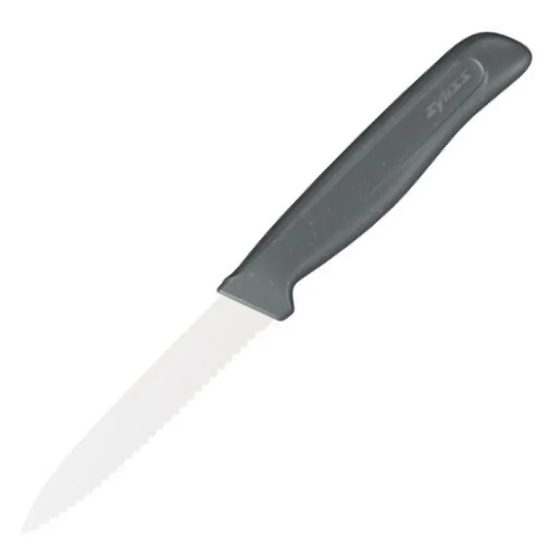 Bølget grønnsakskniv 10 cm beluga grey