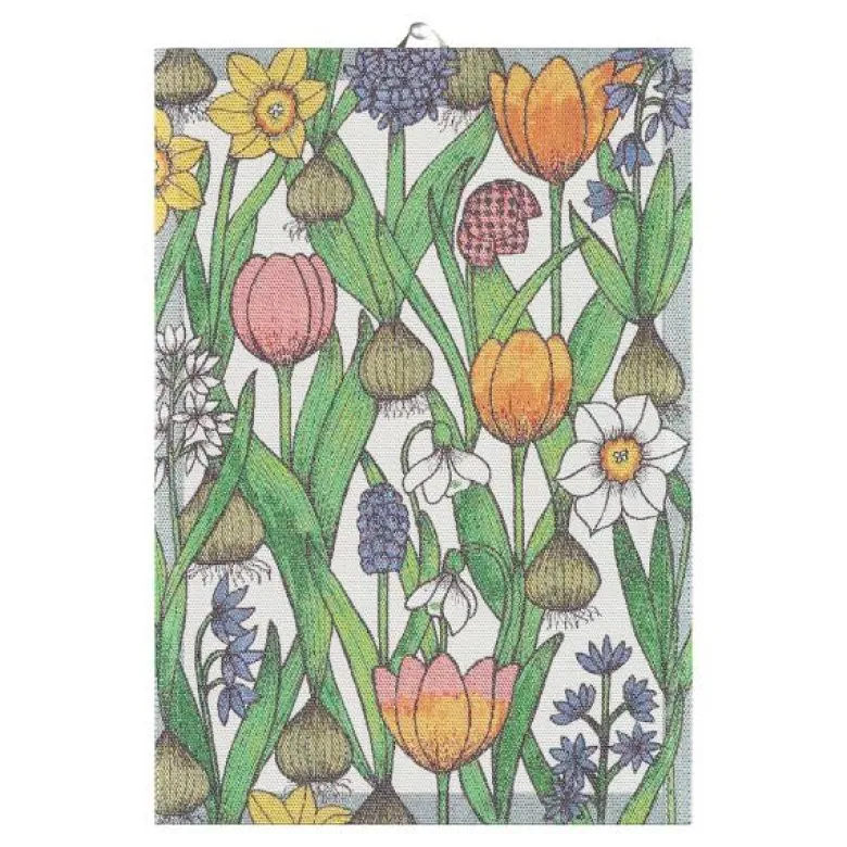 Blomsterløk håndkle 35x50 cm