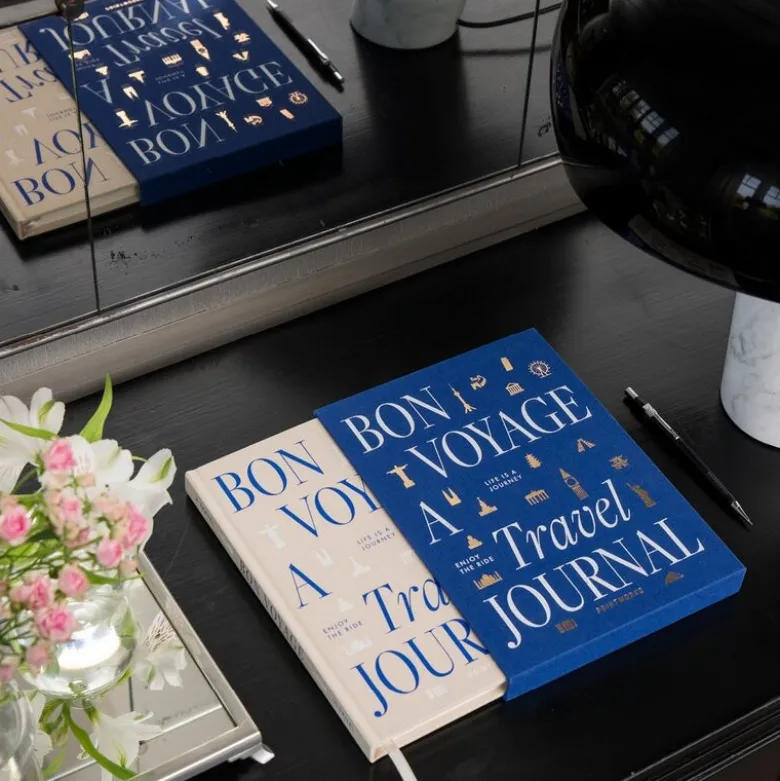 Bon Voyage reisejournal blå
