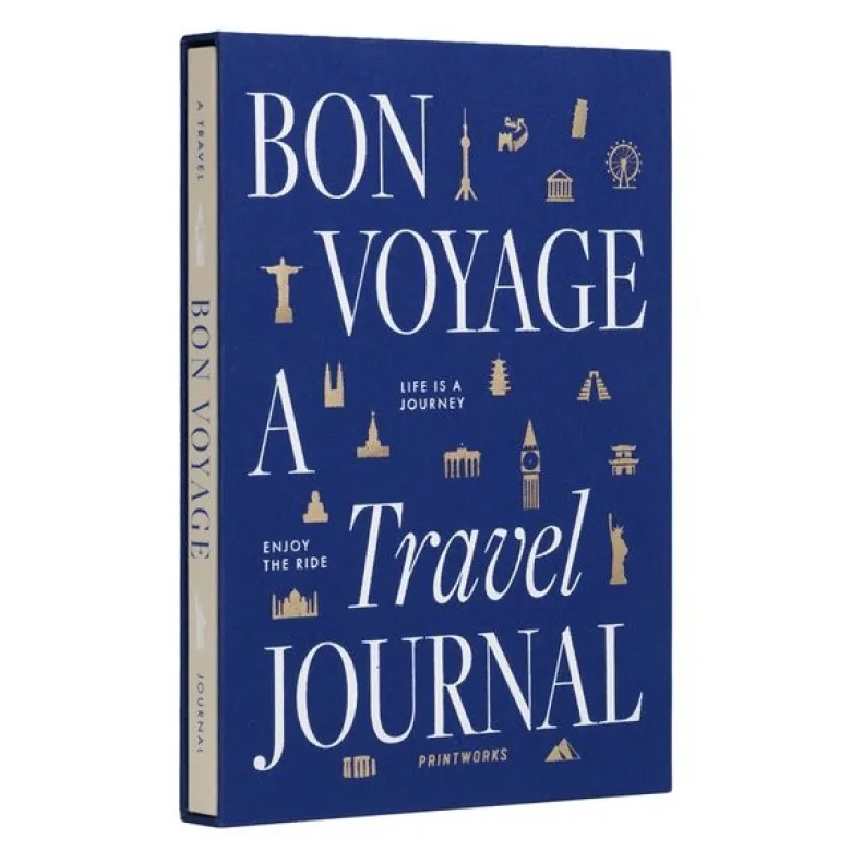 Bon Voyage reisejournal blå