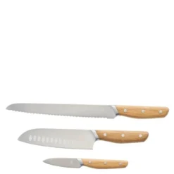 Bosco knivsett 3 deler stål/eik