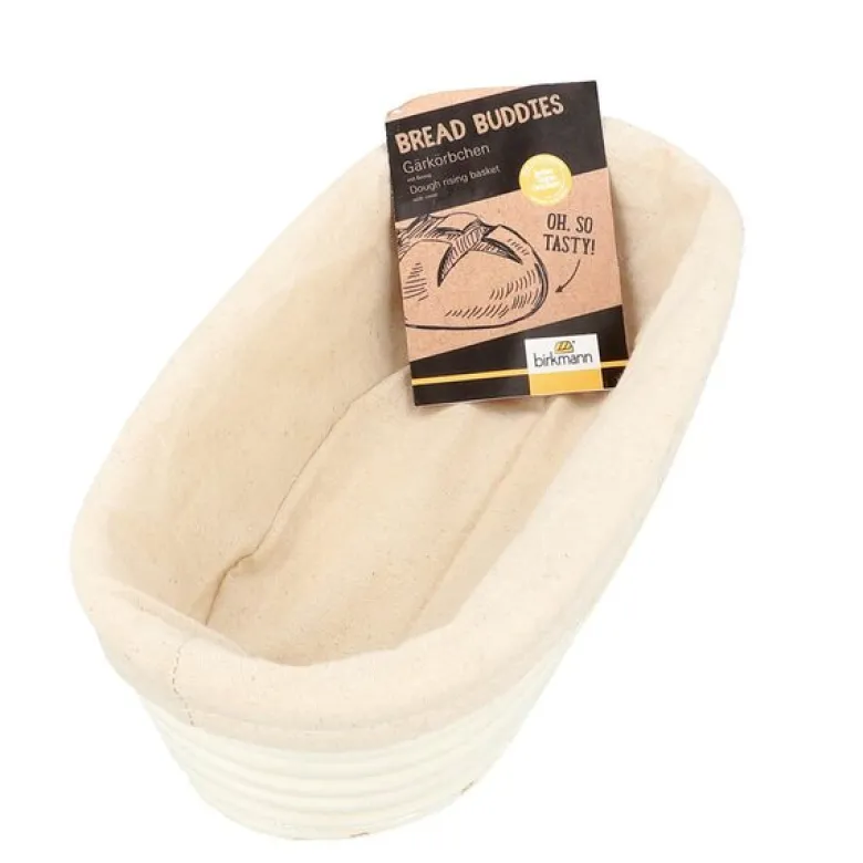 Bread Buddies hevekurv avlang med bomullsklut 30x14 cm