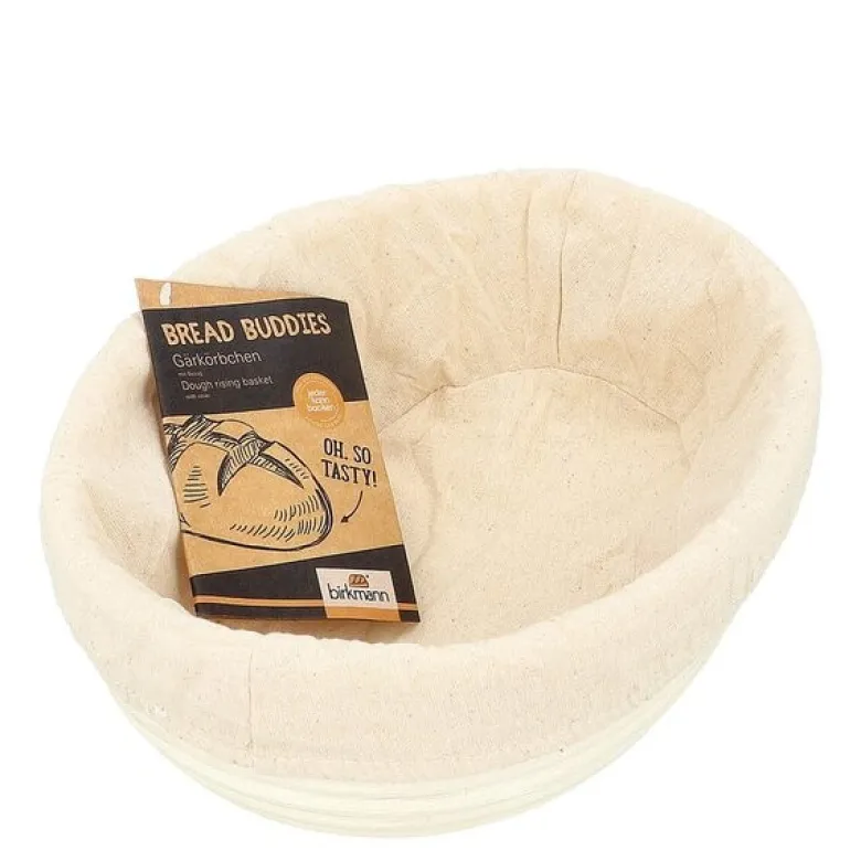 Bread Buddies hevekurv oval med bomullsklut 24,5x18,5 cm