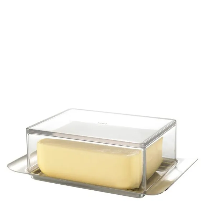 Brunch smørboks 16,3x9,9x5,2 cm stål/transparent