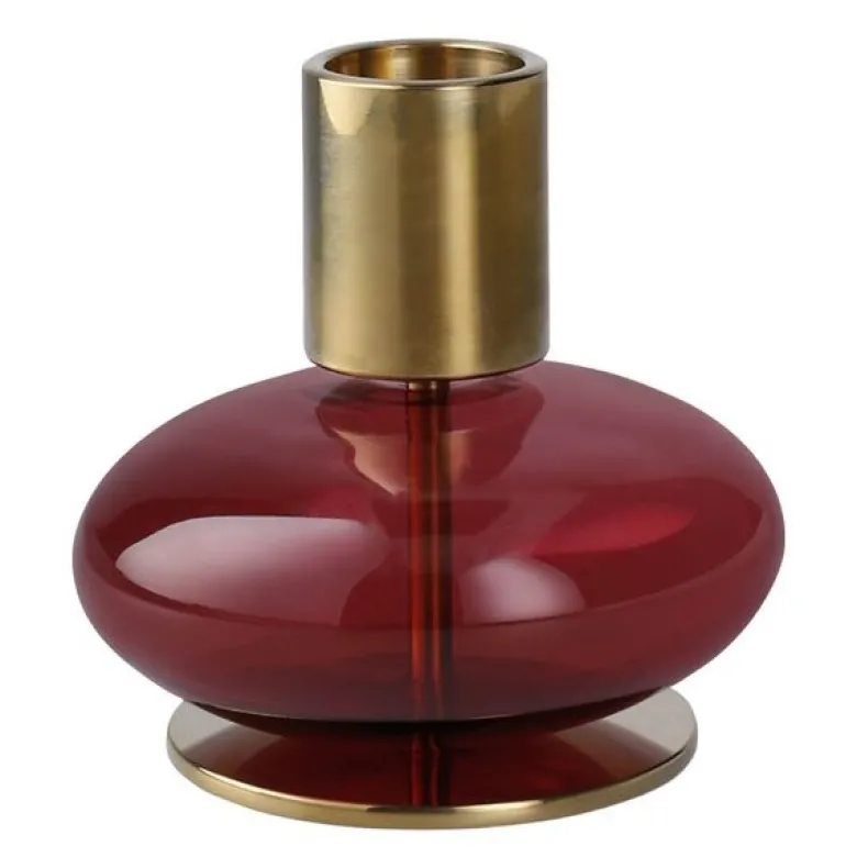 Bubble lysestake 8 cm bordeaux