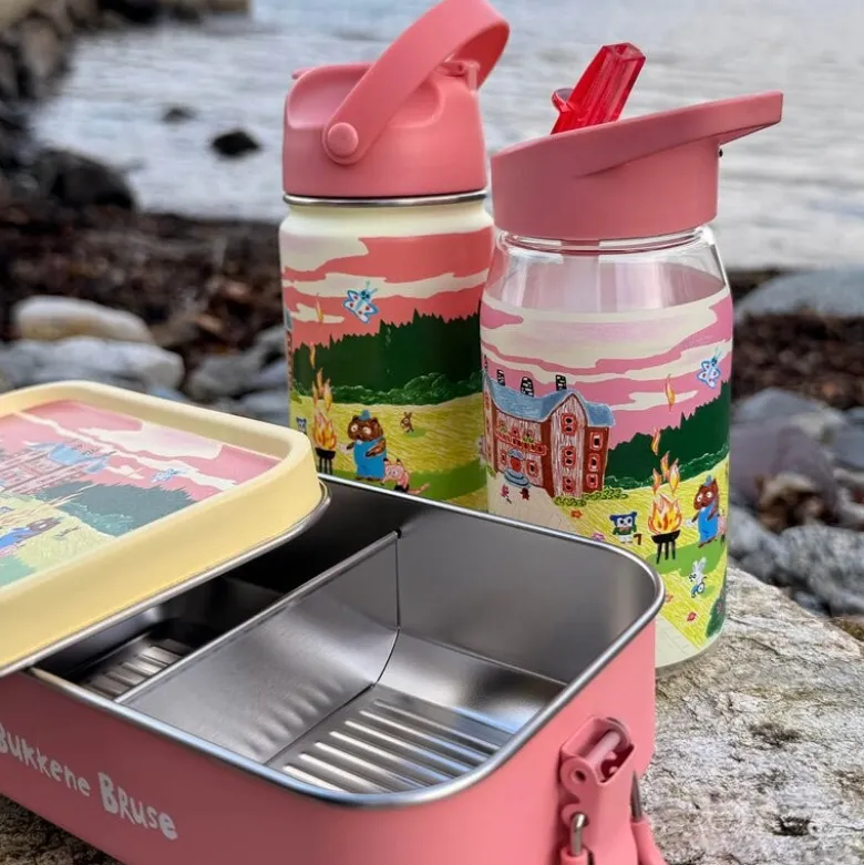 Bukkene Bruse matboks 1L back to school rosa