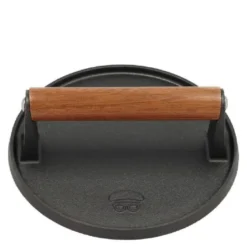 Burgerpresse støpejern 18 cm svart