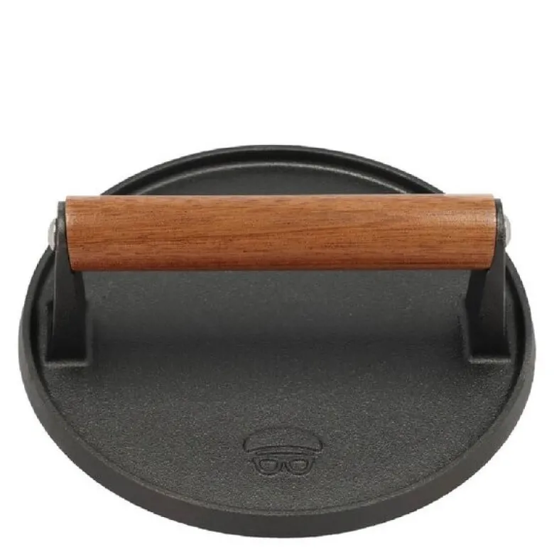 Burgerpresse støpejern 18 cm svart