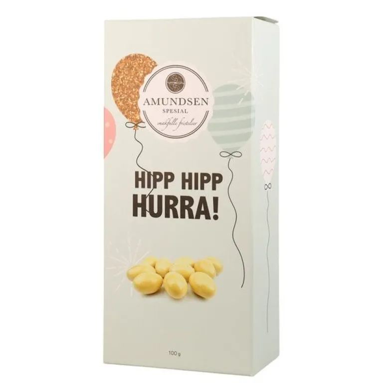 Bursdagseske pasjonsfruktmandler 100g blå