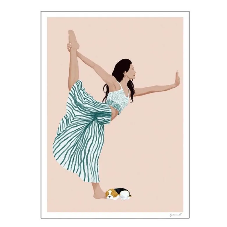 ByKammille poster 30x40 cm yoga