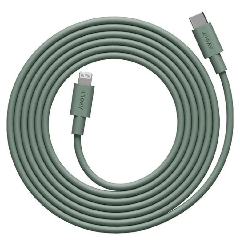 Cable 1 USB-C til Lightning kabel 2 m Oak Green