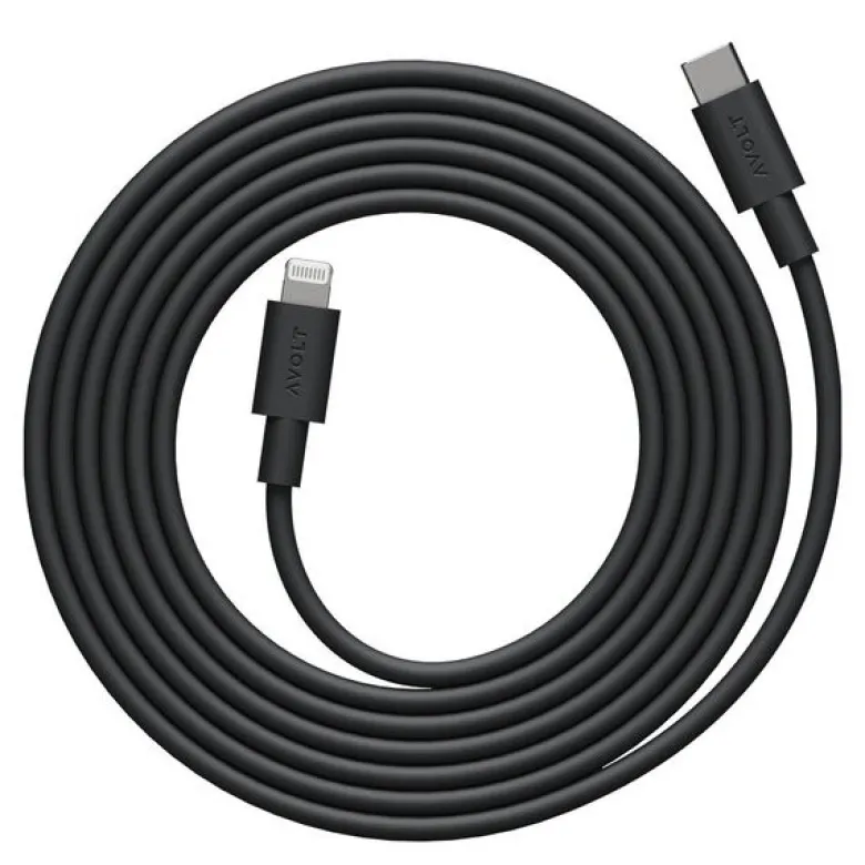 Cable 1 USB-C til Lightning kabel 2 m Stockholm Black