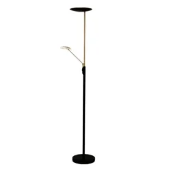 Cadiz uplight gulvlampe 186 cm svart/matt messing