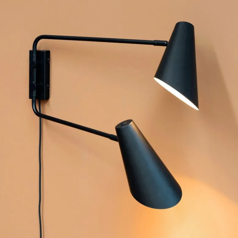 Cale vegglampe 46 cm svart