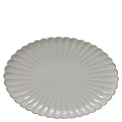 Camille serveringsfat 3,5x25,5 cm råhvit