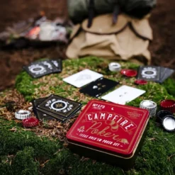 Campfire pokersett i etui rød