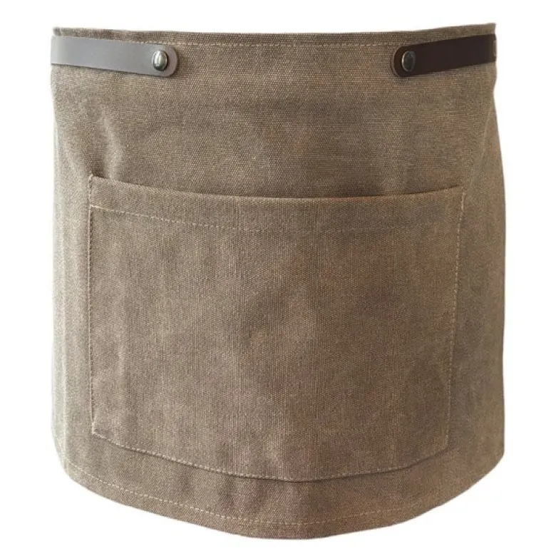 Canvas forkle kort 67x35 cm brun