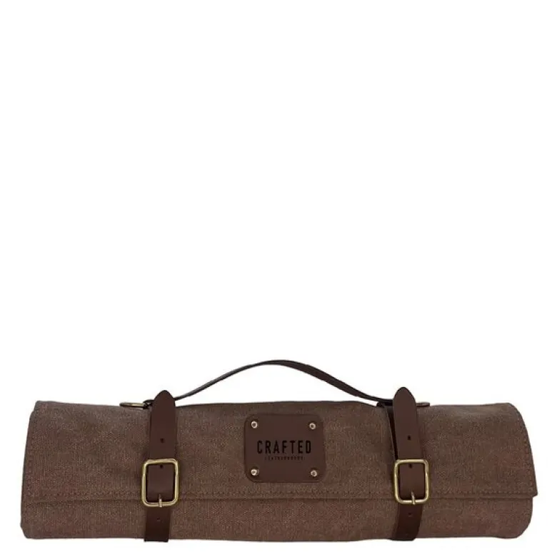 Canvas knivmappe 41 cm brun