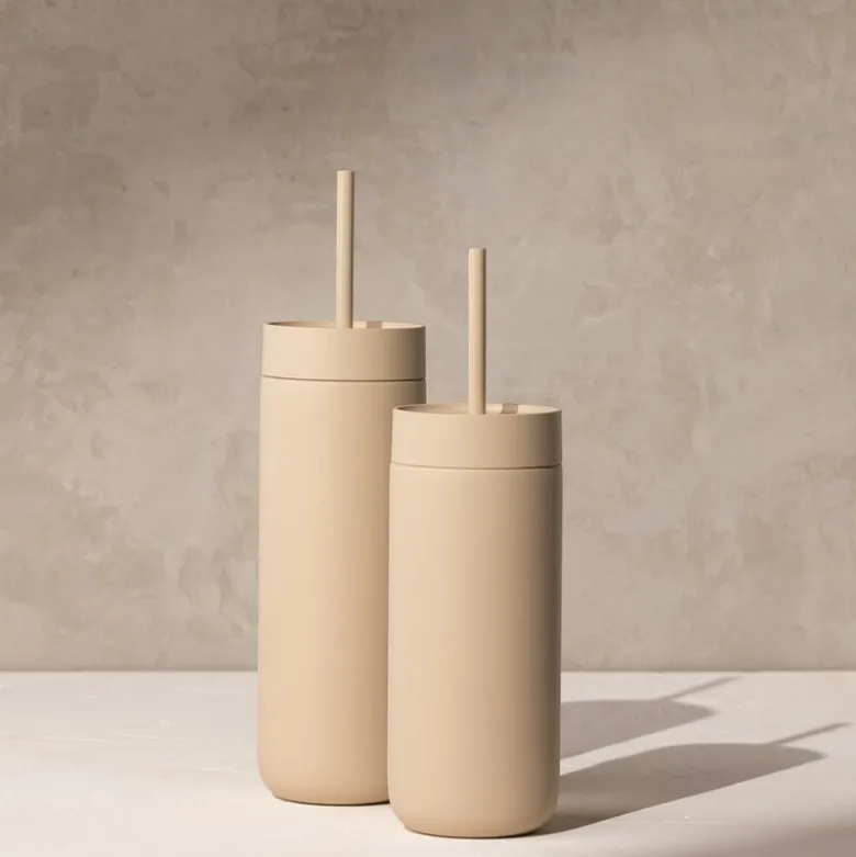 Carter Cold Desert Capsule tumbler med sugerør 590 ml sand dune