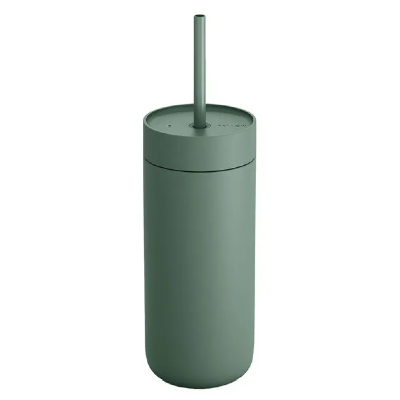 Carter Cold Desert Capsule tumbler med sugerør 475 ml smoke green