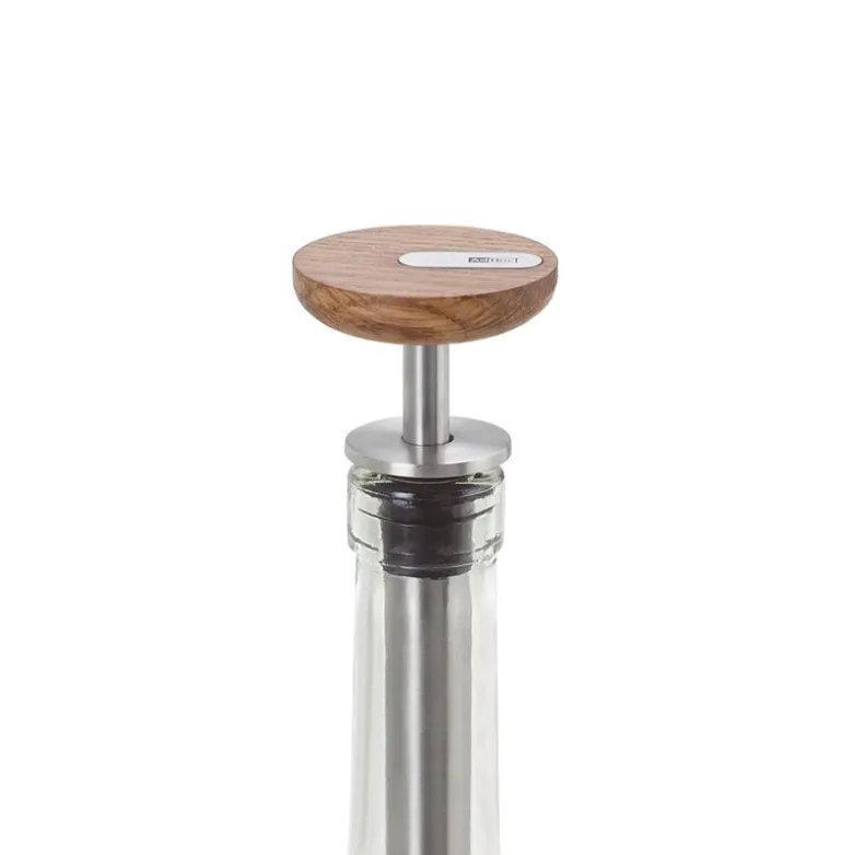 CasQ vinstopper m/vakumpumpe 10,5 cm eik/stål
